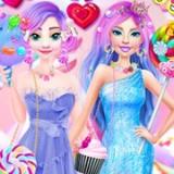 Barbie And Elsa in Candyland 