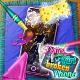 Dotted Girl Broken Phone